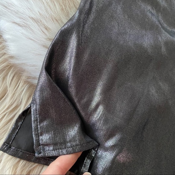 L’Agence Gabriella Camisole Metallic Silver Black Tank XS NWT - Picture 2 of 10